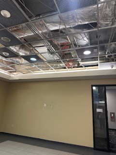 Ceiling in progress of being built